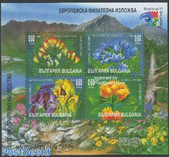 Bulgaria 99, flowers s/s