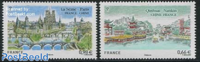 Rivers, joint issue China 2v