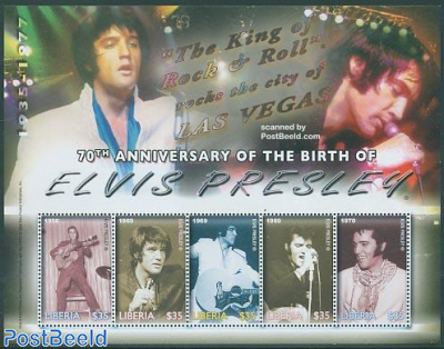 Elvis Presley 70th birth anniversary 5v m/s