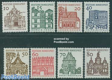 100 years of German postage stamps - postage stamps used, catalog no.  113-115, federal government, Postage stamps used, Federal Republic, Germany, Postage stamps